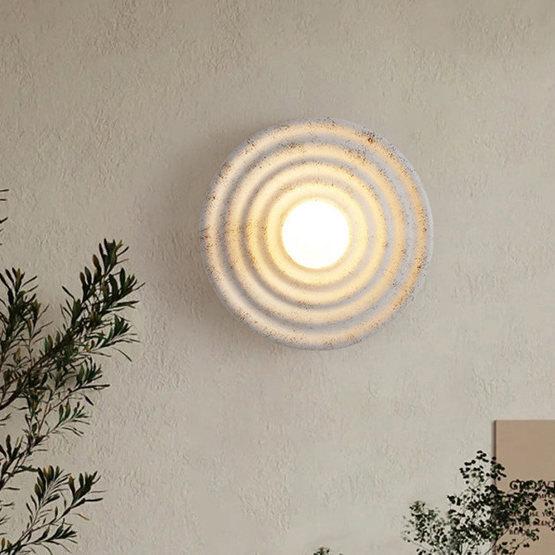 Japanese Concentric Circle Design 1-Light Wall Sconce Lamp