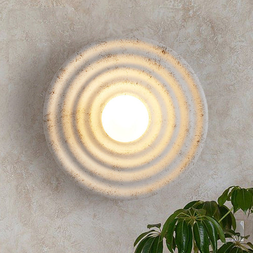 Japanese Concentric Circle Design 1-Light Wall Sconce Lamp
