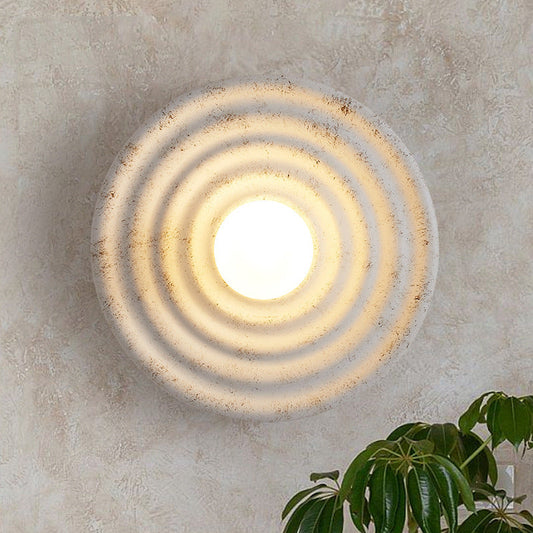 Japanese Concentric Circle Design 1-Light Wall Sconce Lamp