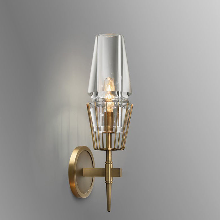 Full Round Candelabra-Shaped 1/2 Light Wall Sconce Lamp