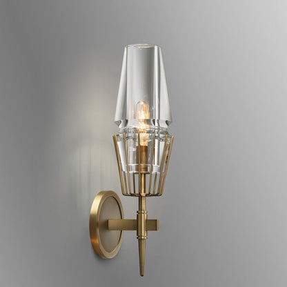 Full Round Candelabra-Shaped 1/2 Light Wall Sconce Lamp