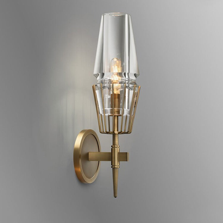 Full Round Candelabra-Shaped 1/2 Light Wall Sconce Lamp