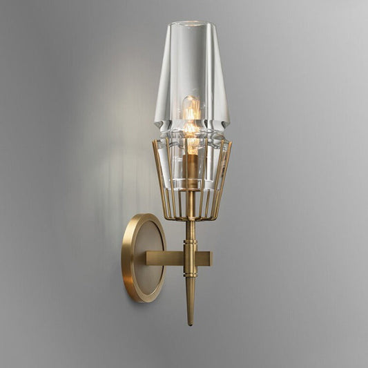 Full Round Candelabra-Shaped 1/2 Light Wall Sconce Lamp