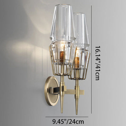 Full Round Candelabra-Shaped 1/2 Light Wall Sconce Lamp