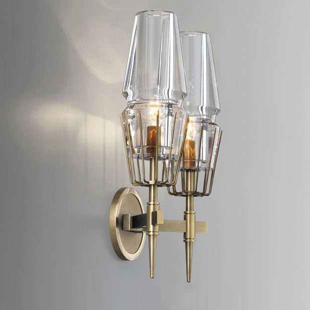 Full Round Candelabra-Shaped 1/2 Light Wall Sconce Lamp