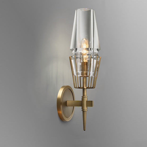 Full Round Candelabra-Shaped 1/2 Light Wall Sconce Lamp