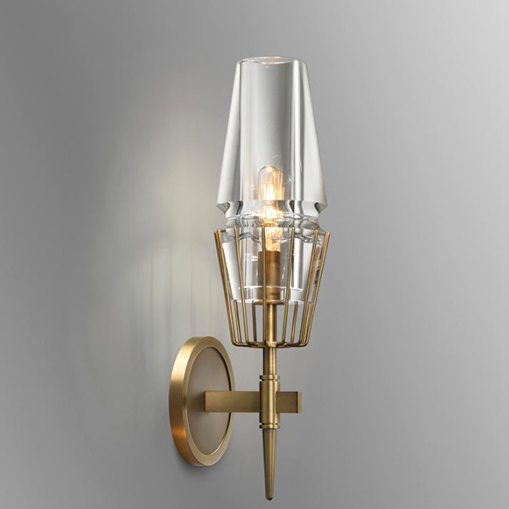 Full Round Candelabra-Shaped 1/2 Light Wall Sconce Lamp