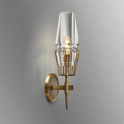 Full Round Candelabra-Shaped 1/2 Light Wall Sconce Lamp