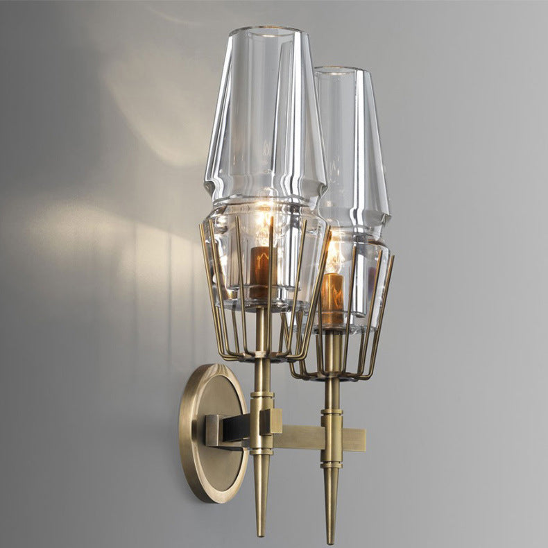 Full Round Candelabra-Shaped 1/2 Light Wall Sconce Lamp