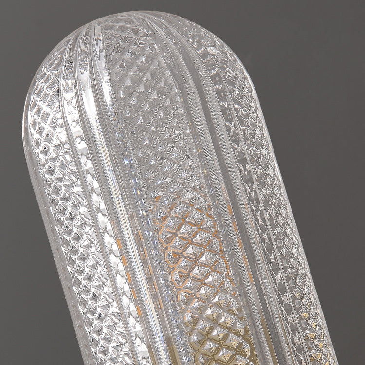 Copper Cylinder Diamond Texture 2-Light Wall Sconce Lamp