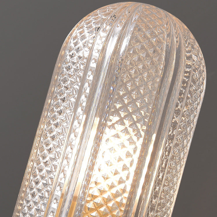 Copper Cylinder Diamond Texture 2-Light Wall Sconce Lamp