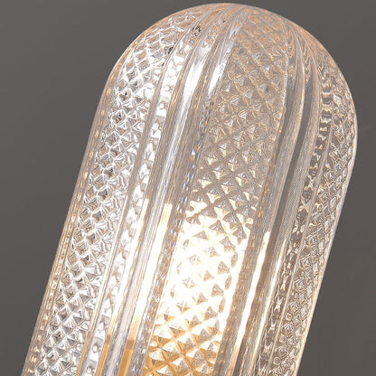 Copper Cylinder Diamond Texture 2-Light Wall Sconce Lamp