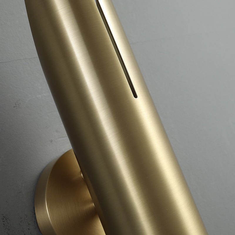 Copper Triangular Cylindrical 1-Light Wall Sconce Lamp