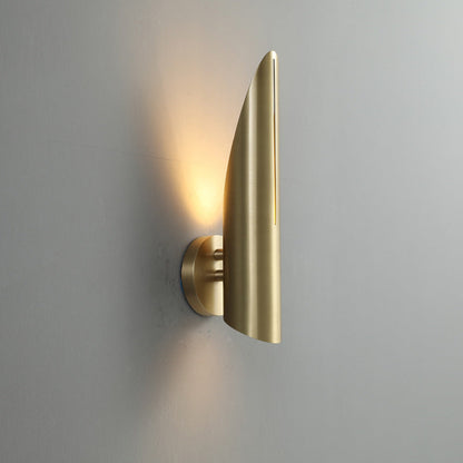 Copper Triangular Cylindrical 1-Light Wall Sconce Lamp
