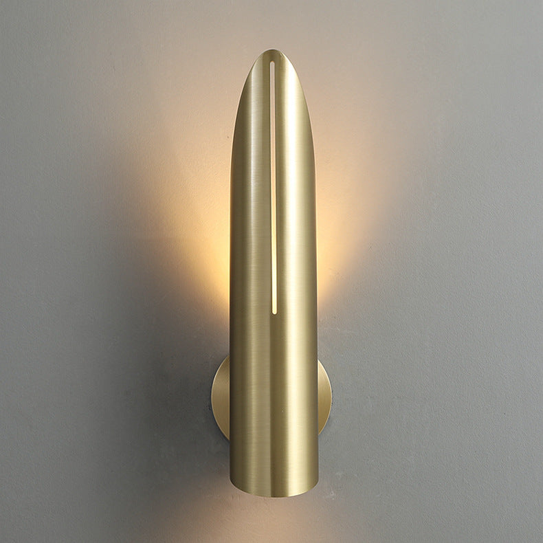 Copper Triangular Cylindrical 1-Light Wall Sconce Lamp