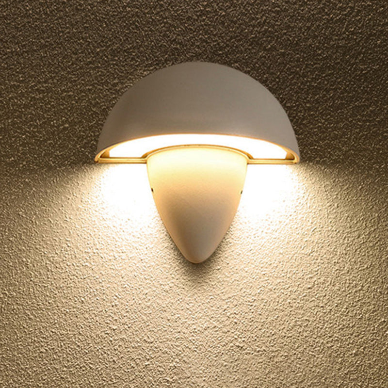 Aluminum Acrylic Semi-Circular Cone LED Wall Sconce Lamp
