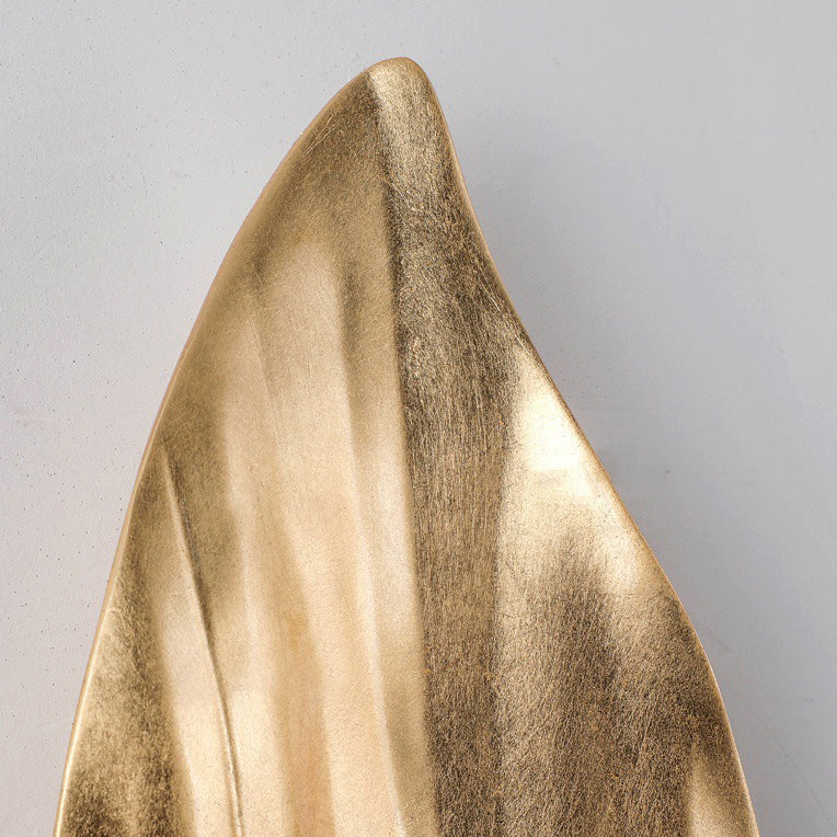 Resin & Glass Leaf-Shaped Globe 1-Light Wall Sconce Lamp