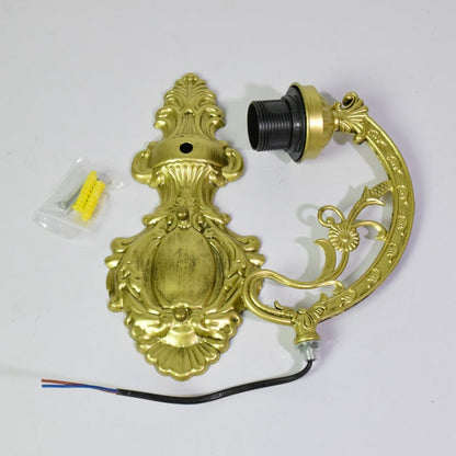 Tiffany Glass Floral Cone Pattern 1-Light Wall Sconce Lamp