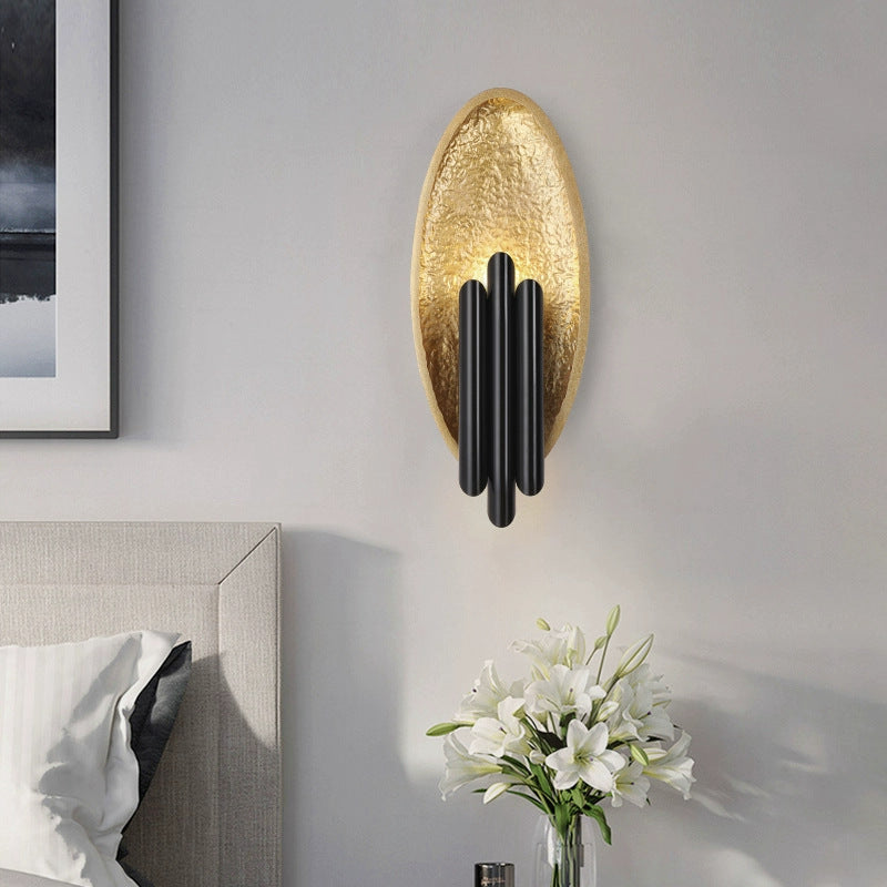 Luxury Iron Resin Oval Cylinder 2-Light Wall Sconce Lamp