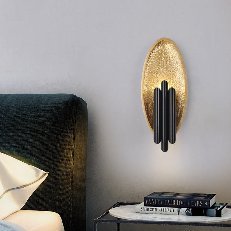 Luxury Iron Resin Oval Cylinder 2-Light Wall Sconce Lamp