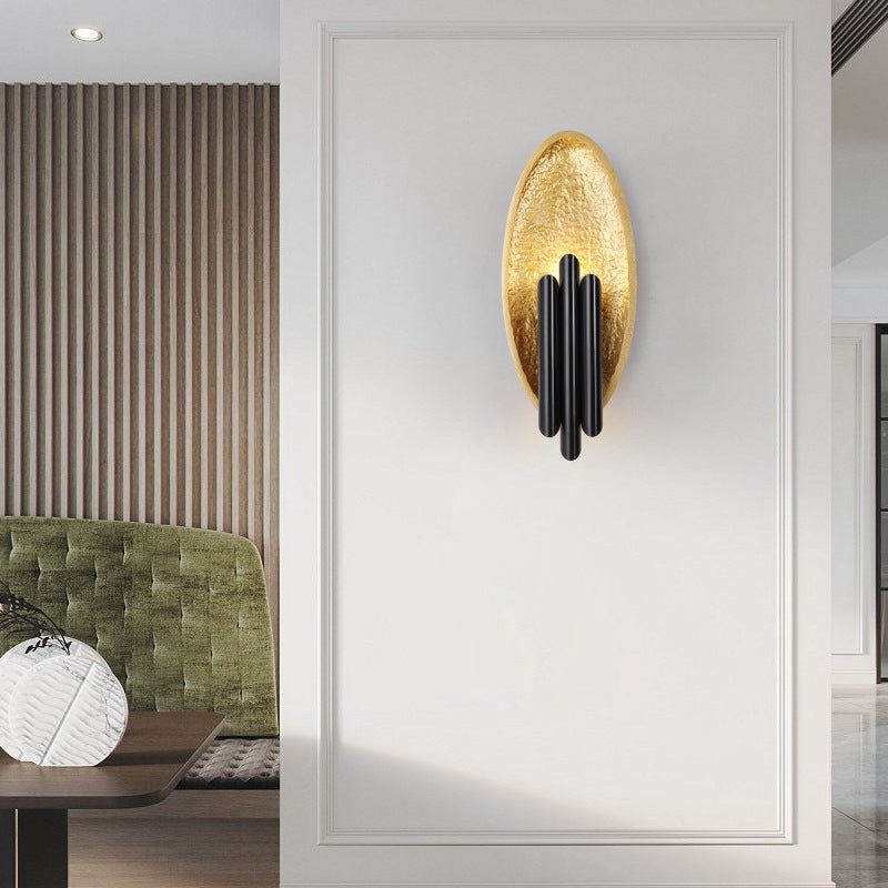 Luxury Iron Resin Oval Cylinder 2-Light Wall Sconce Lamp