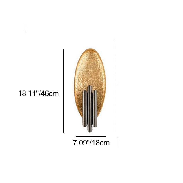 Luxury Iron Resin Oval Cylinder 2-Light Wall Sconce Lamp