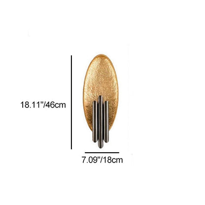 Luxury Iron Resin Oval Cylinder 2-Light Wall Sconce Lamp