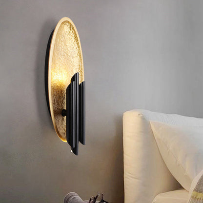 Luxury Iron Resin Oval Cylinder 2-Light Wall Sconce Lamp