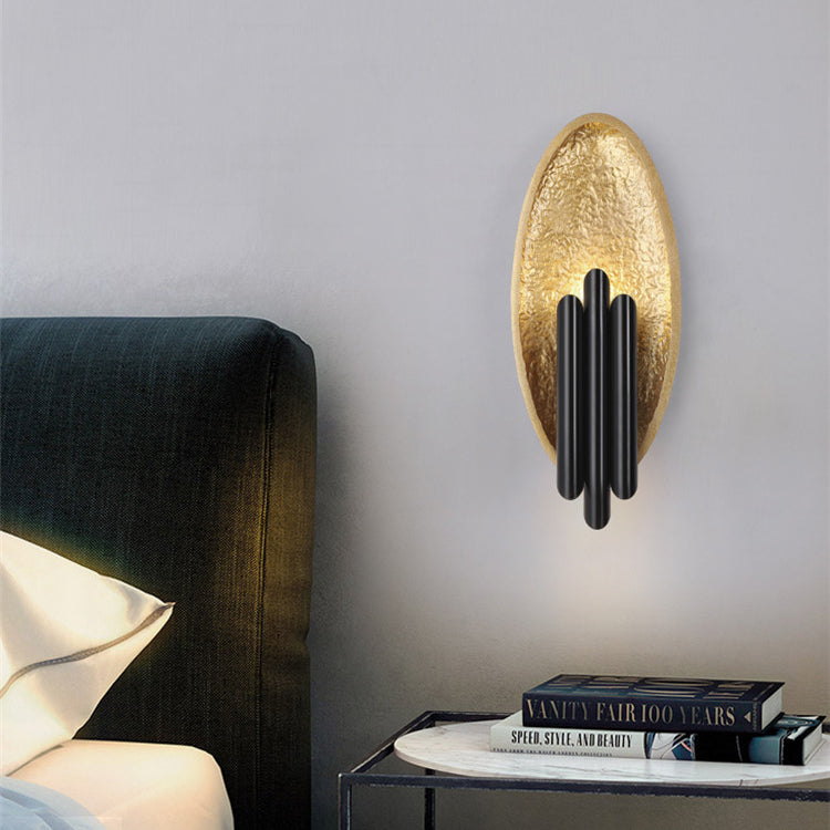 Luxury Iron Resin Oval Cylinder 2-Light Wall Sconce Lamp