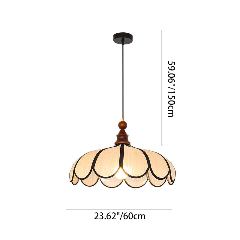 Traditional Wood Pendant Light