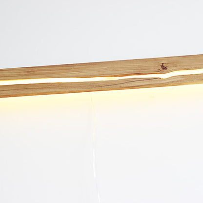 Wood Rectangular Cracked Wood Grain LED Wall Sconce Lamp
