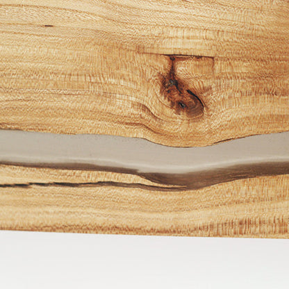 Wood Rectangular Cracked Wood Grain LED Wall Sconce Lamp