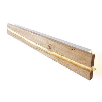 Wood Rectangular Cracked Wood Grain LED Wall Sconce Lamp