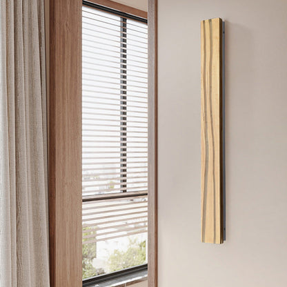 Wood Rectangular Cracked Wood Grain LED Wall Sconce Lamp