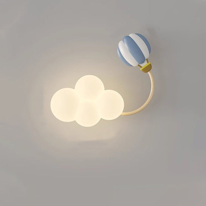 Creative Iron & Plastic Cloud-Shaped LED Wall Sconce Lamp