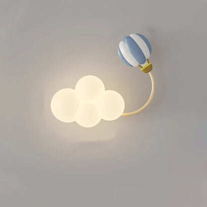 Creative Iron & Plastic Cloud-Shaped LED Wall Sconce Lamp