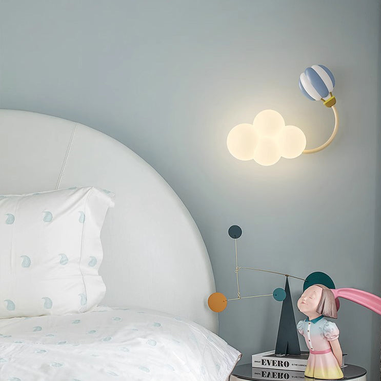 Creative Iron & Plastic Cloud-Shaped LED Wall Sconce Lamp