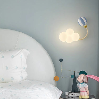 Creative Iron & Plastic Cloud-Shaped LED Wall Sconce Lamp
