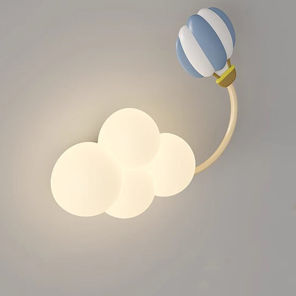 Creative Iron & Plastic Cloud-Shaped LED Wall Sconce Lamp