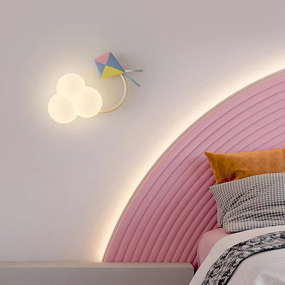 Creative Iron & Plastic Cloud-Shaped LED Wall Sconce Lamp