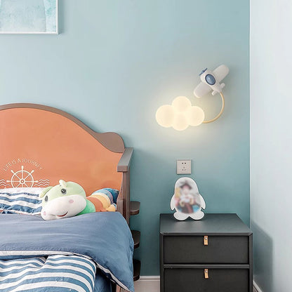 Creative Iron & Plastic Cloud-Shaped LED Wall Sconce Lamp