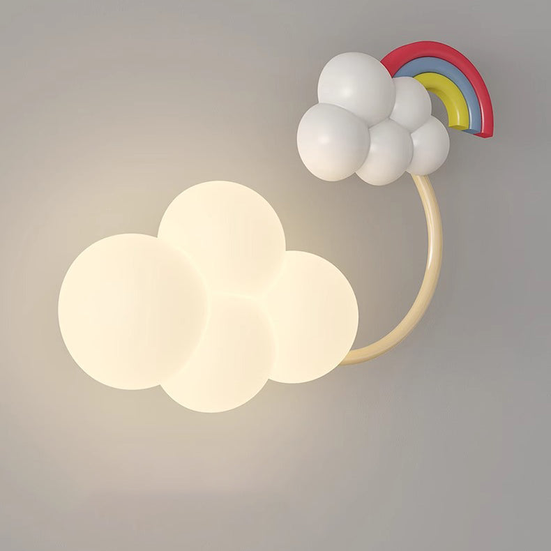 Creative Iron & Plastic Cloud-Shaped LED Wall Sconce Lamp