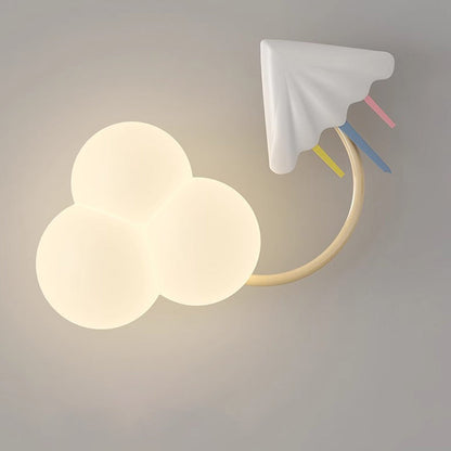Creative Iron & Plastic Cloud-Shaped LED Wall Sconce Lamp