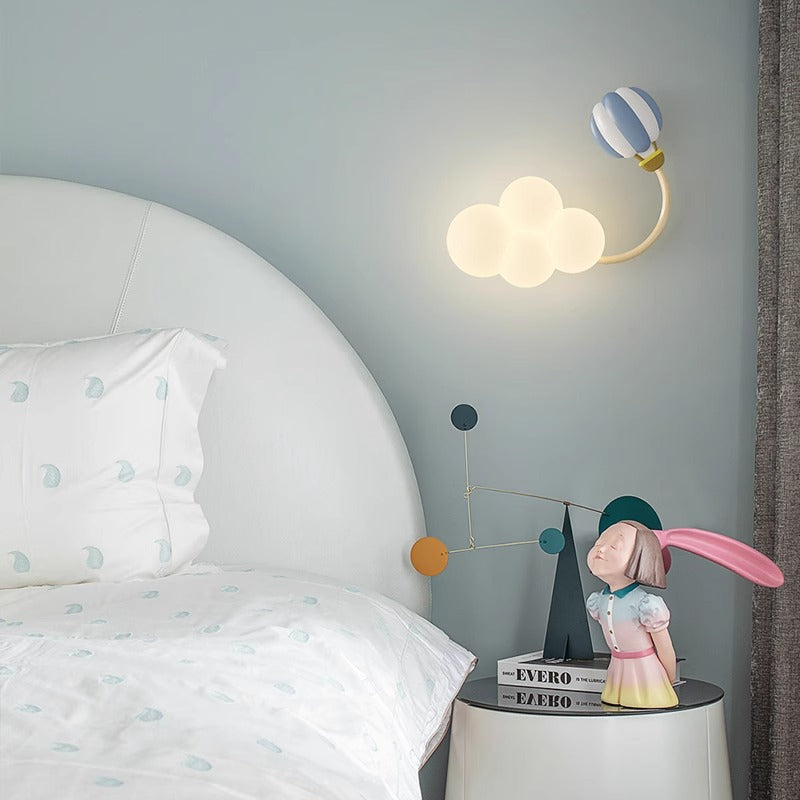 Creative Iron & Plastic Cloud-Shaped LED Wall Sconce Lamp