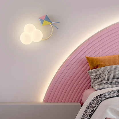 Creative Iron & Plastic Cloud-Shaped LED Wall Sconce Lamp