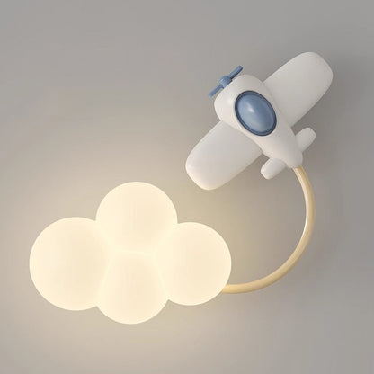 Creative Iron & Plastic Cloud-Shaped LED Wall Sconce Lamp