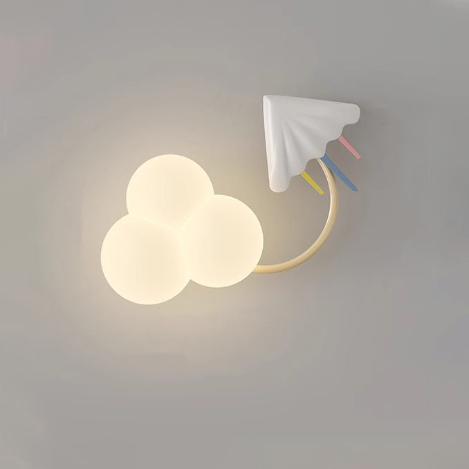 Creative Iron & Plastic Cloud-Shaped LED Wall Sconce Lamp