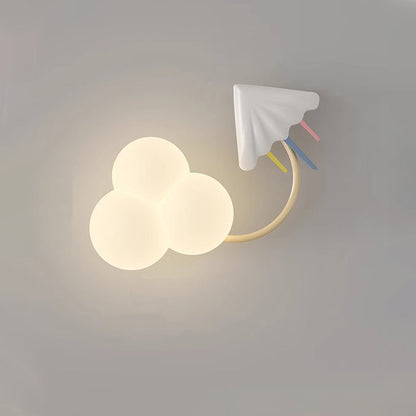 Creative Iron & Plastic Cloud-Shaped LED Wall Sconce Lamp