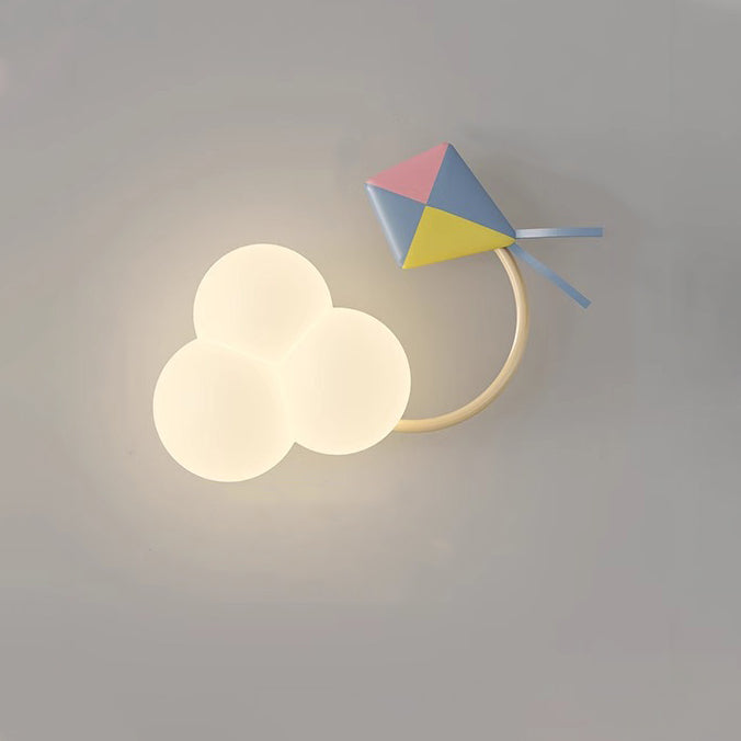 Creative Iron & Plastic Cloud-Shaped LED Wall Sconce Lamp