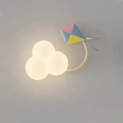 Creative Iron & Plastic Cloud-Shaped LED Wall Sconce Lamp